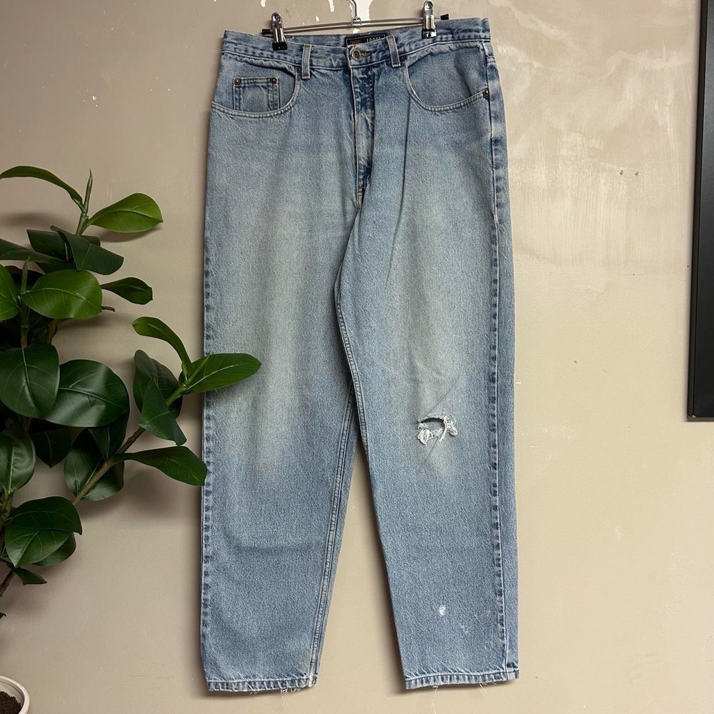 Vintage 90s Route 66 Light Wash Distressed Loose Fit Jeans Blue 32x31 3005